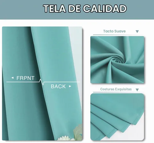 Vista 3 de ChrisDowa - Cortinas cortas para ventana de 40 pulgadas para dormitorio - Cortinas cortas con ojales y aislamiento térmico para oscurecer