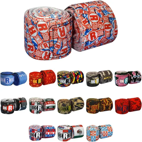 Vista 11 de Ringside Apex 180” Boxing Hand Wraps Pair - Durable, Elastic Training Wraps with Hook & Loop Closure, Multi-Color Options, Perfect for MMA, Muay