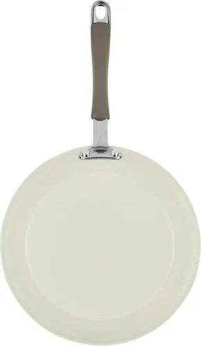 Vista 11 de Rachael Ray Cucina Sartén antiadherente de cerámica/sartén, sartén abierta antiadherente de 8.5 pulgadas, apta para lavavajillas - Almendra