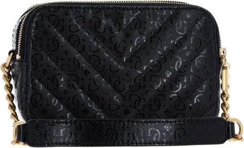 Vista 3 de GUESS Janie Crossbody Cámara, Negro, Negro