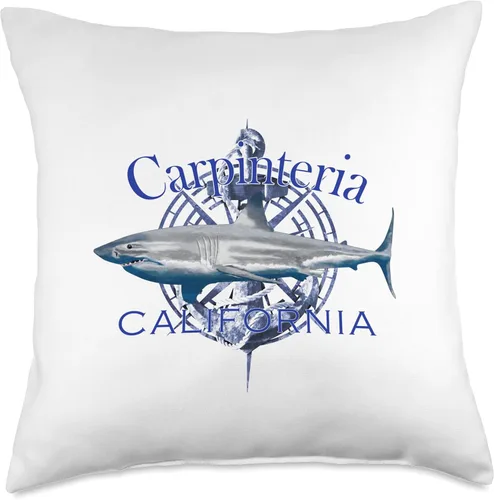 Vista 4 de Carpinteria California Sailing Vacations Carpinteria California - Almohada náutica de vela, 16 x 16 pulgadas, multicolor