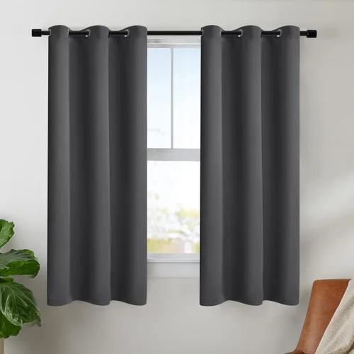 Vista 34 de BONZER Cortinas opacas con superposición transparente, mezcla y combina paneles de ventana de doble capa con aislamiento térmico para sala de estar
