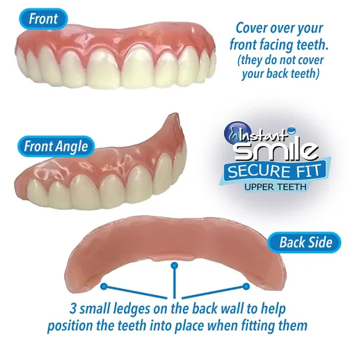 Vista 6 de Instant Smile Chapa de dientes superiores de ajuste seguro