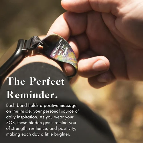 Vista 5 de ZOX Correa para Apple Watch, banda elástica con afirmaciones motivacionales y hermosas obras de arte, regalos para hombres, mujeres y niños