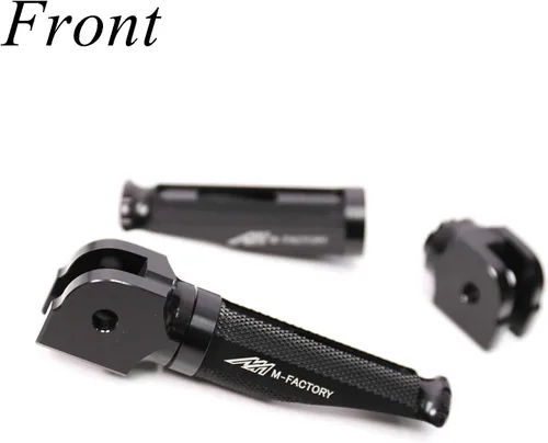 Vista 2 de KETABAO Estriberas de carreras delanteras negras para Ducati Monster 695 696 796 08-17