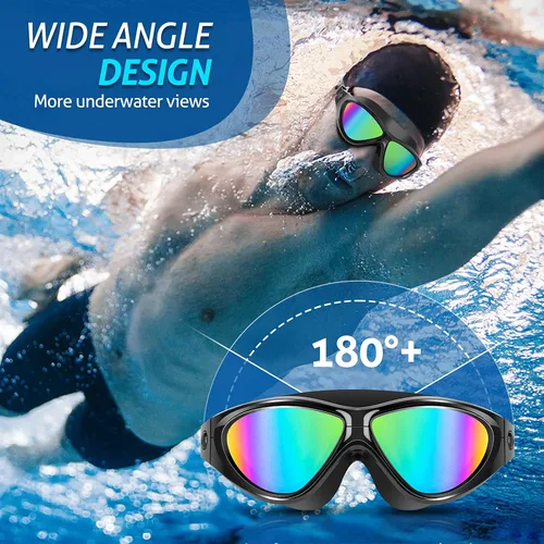 Vista 5 de Portzon Dynamics - Gafas de natación anti niebla, transparentes, sin fugas, para adultos, hombres y mujeres