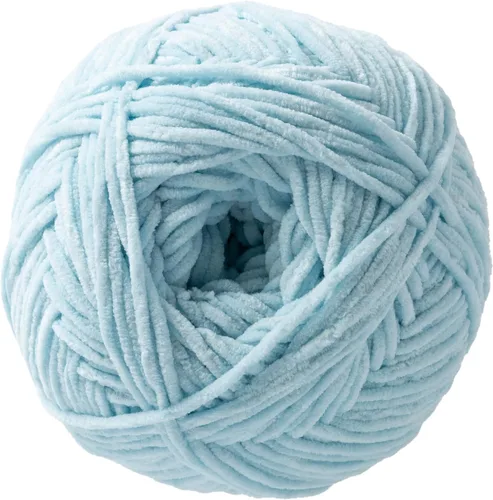 Vista 2 de Loops & Threads Hilo fino de chenilla - Hilo para tejer, ganchillo, tejer y manualidades - Azul, poliéster, 8.75 oz Azul Pájaro