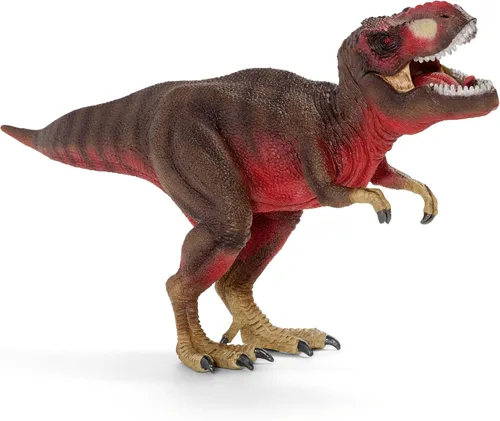 Vista 8 de Schleich Dinosaurios – Juego de 4 piezas de dinosaurios rojos para niños y niñas – con figura de T Rex, Allosaurus, Intrepidus y Majungasaurus