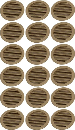 Vista 22 de 2.5 "rejilla redonda de plástico Soffit rejilla de ventilación de aire para reptiles cubierta (6, blanco)