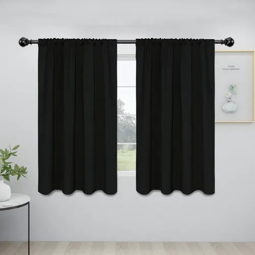 Vista 123 de Easy-Going - Cortinas opacas con bolsillo para varilla para dormitorio, cortinas de ventana para oscurecer la habitación para sala de estar
