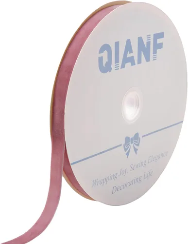 Vista 3 de QIANF Cinta de terciopelo, de 1-1/2 pulgada, carrete de 25 yardas (blanco)
