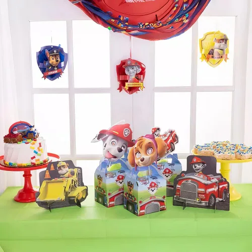 Vista 4 de Paw Patrol Adventures - Decoración de mesa multicolor (14 a 8.8 pulgadas), paquete de 1 pieza central de fiesta única, diseño llamativo y divertido