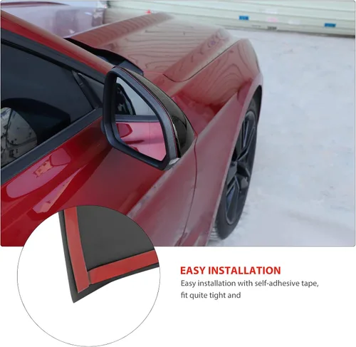 Vista 5 de RT-TCZ Kit de decoración de cubierta de espejo retrovisor para Ford Mustang 2015 2016 2017 2018 2019 2020 2021 2022 2023 2024 (negro)