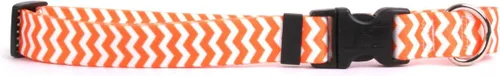 Vista 4 de Yellow Dog Design Collar de perro Rainbow Chevron, grande de 1 pulgada de ancho, se adapta a tamaños de cuello de 18 a 28 pulgadas Rainbow Stripe