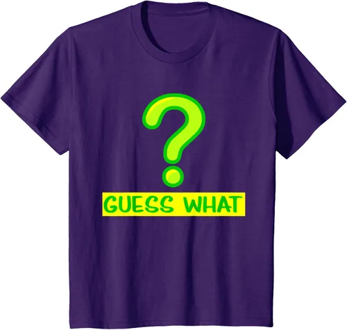 Vista 59 de Question Mark playera Guess What playera, hombre XL, Púrpura