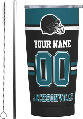 Vista 31 de Arizona - Vaso personalizado con nombre y número, vasos aislados personalizados con pajilla, taza de café de viaje de acero inoxidable