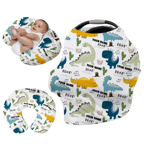 Vista 21 de Funda de asiento de automóvil personalizada para bebés, cubierta multiusos para asiento de automóvil con nombre, fundas de asiento de automóvil