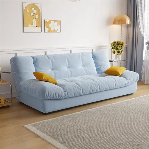 Vista 10 de Sofá futón extraíble resistente a desgarros, sofá futón convertible estilo moderno y simple con respaldo acolchado para sala de estar, apartamento