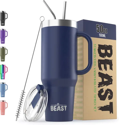 Vista 81 de Beast Vaso de 10 oz de Acero Inoxidable con Aislamiento al Vacío para Café y Hielo de Doble Pared Termo de Viaje (Blanco Ártico)