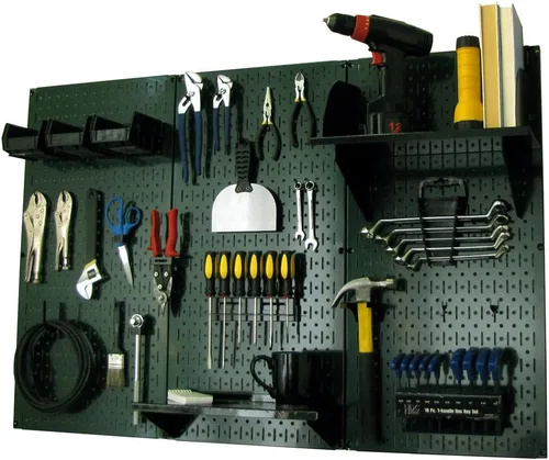 Vista 20 de Organizador de herramienta control de pared 30-wrk-400wb estándar panel perforado mesa de trabajo de metal, 30-WRK-400 BB