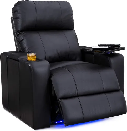 Vista 18 de Seatcraft Julius - Asiento de cine en casa (2 unidades), color negro