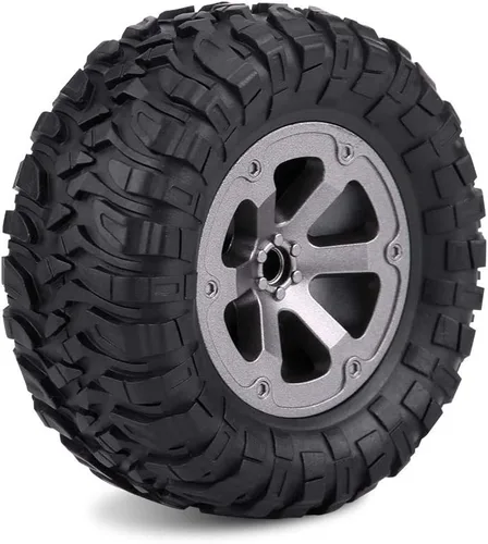 Vista 5 de Oumefar 4 unids/set de neumáticos de coche a control remoto, neumáticos de goma, accesorios de control remoto, pieza de coche militar para vehículos