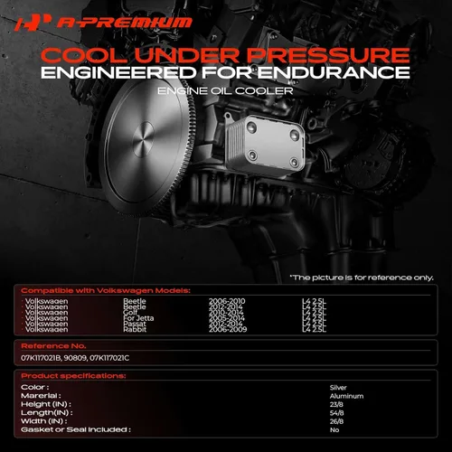 Vista 2 de A-Premium - Enfriador de aceite de motor compatible con Volkswagen