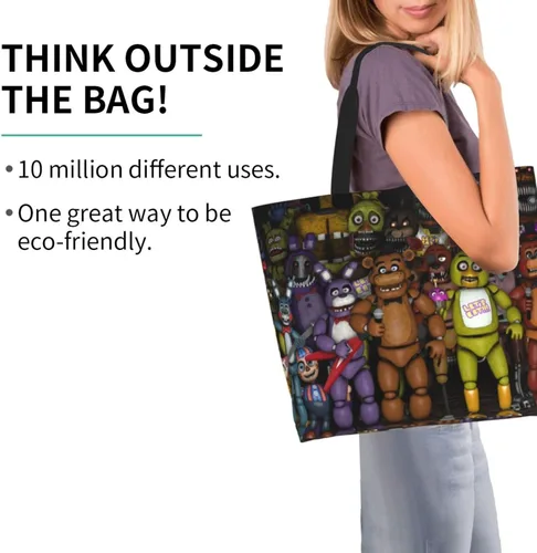 Vista 3 de BELSAV Bolsa de mano con estampado para mujer, reutilizable, plegable, bolsa de compras, bolsa de playa, bolsa de hombro, bolsa de viaje