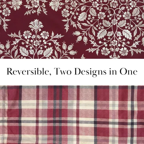 Vista 6 de Southshore Fine Living, Inc. Juego de edredón de Navidad de tamaño individual con funda de almohada, juego de ropa de cama reversible de Navidad a