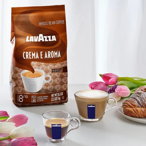 Vista 6 de Lavazza Granos de café tostados, aroma Crema E, 2.20 libras (paquete de 6)