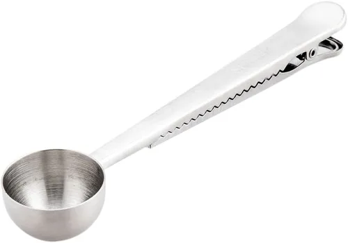 Vista 2 de Restaurantware Restpresso 1 cucharada de café cucharada 1 cuchara de café multifunción – Clip integrado para medir café molido, granos de café