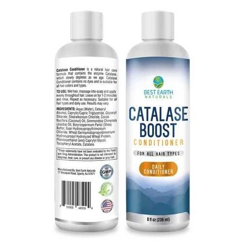 Vista 2 de Best Earth Naturals Acondicionador de fórmula Catalase para apoyar la vitalidad y la salud del cabello para mujeres y hombres, 8 onzas líquidas
