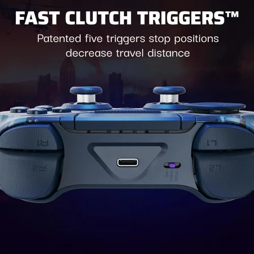 Vista 4 de PDP Victrix Pro BFG Wireless Controller for PS4PS5PC, Call of Duty Midnight Mask Sony 3D Audio, Modular Back ButtonsClutch TriggersJoystick