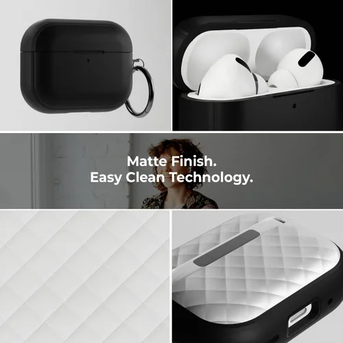 Vista 2 de HUSH Funda premium para Airpods Pro de 2ª generación compatible con Airpods Pro de 1ª/2ª generación, compatible con carga inalámbrica