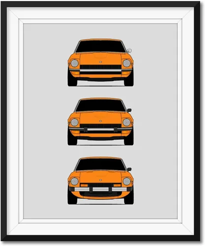 Vista 11 de Custom Car Posters Póster hecho a mano compatible con Datsun 240Z 260Z 280Z, generaciones e impresión de Datsun S30/Nissan S30 (Nissan Fairlady Z)