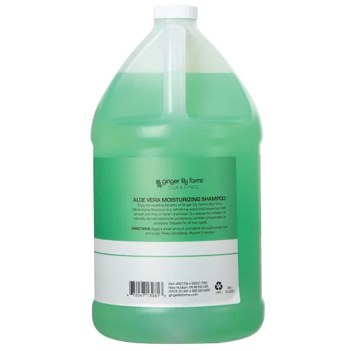 Vista 2 de Ginger Lily Farms Club & Fitness Champú hidratante para todo tipo de cabello, 100% vegano y libre de crueldad, aroma a aloe vera, repuesto de 1