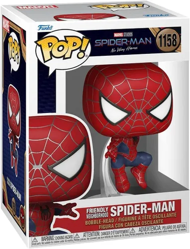 Vista 2 de POP Marvel: Spider-Man: No Way Home - Figura de vinilo de Spider-Man de Funko amigable con el vecindario