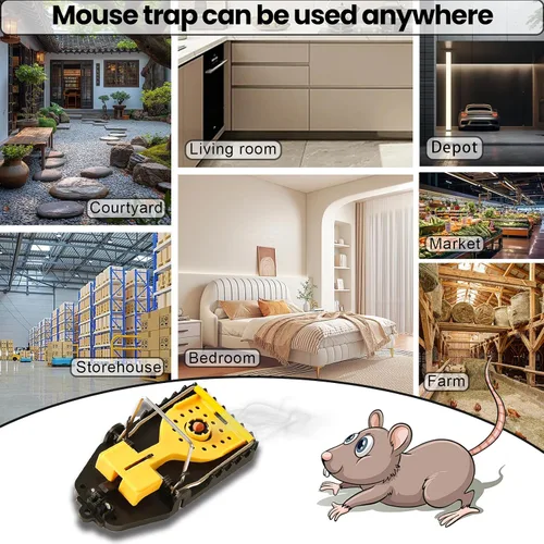 Vista 6 de Trampas para ratones, trampa para ratas, rápida y eficazmente, la mejor trampa para ratones, trampas para ratones usadas en interiores y exteriores