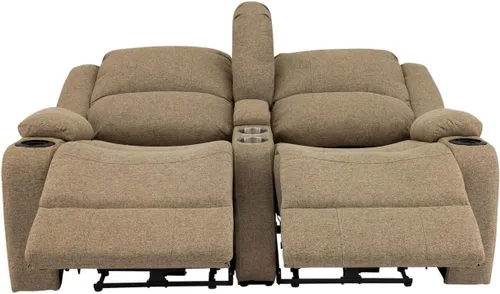 Vista 9 de RecPro Charles Powered RV Wall Hugger Reclinable Loveseat Avena de 64