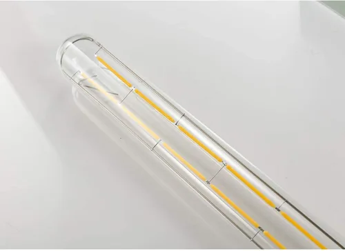 Vista 5 de Leools Bombillas de tubo LED, bombilla tubular de filamento LED T10 estilo Edison, bombilla LED antigua regulable de 12 W, base E26, vidrio Blanco