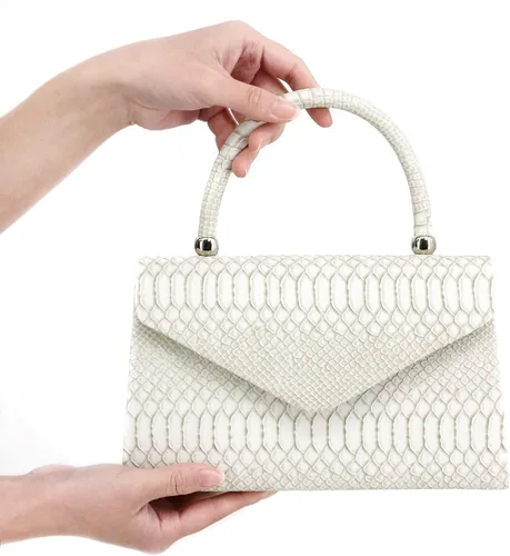 Vista 5 de Naimo Bolso de mano de cristal brillante con asa superior, bolso de hombro cruzado para boda, fiesta, novia