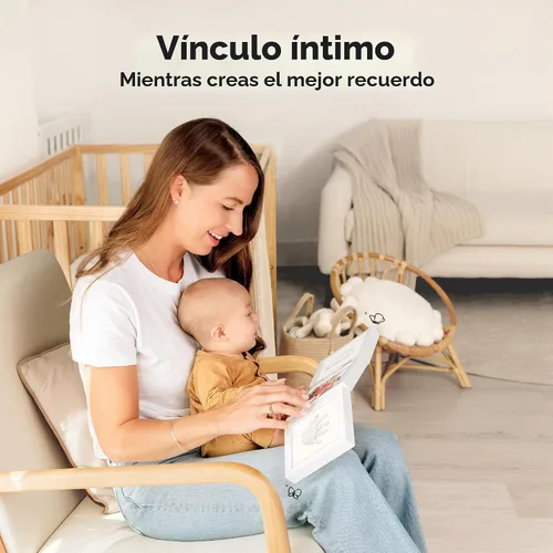 Vista 8 de KeaBabies Regalos para baby shower, kit de manos y huellas para bebé Blanco (Alpine White)
