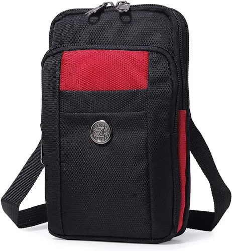Vista 7 de Senient Wolf impermeable de nailon multifuncional teléfono Crossbody cintura cartera viaje pasaporte bolsa