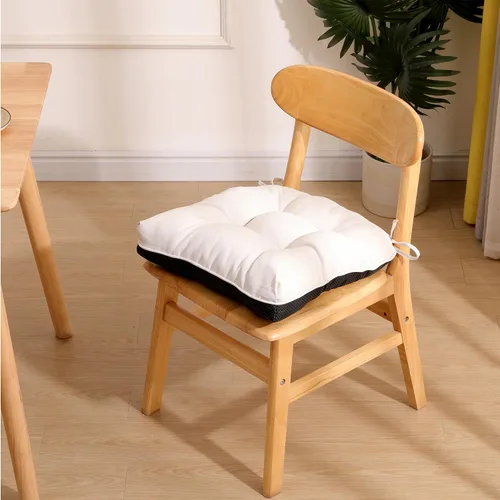 Vista 8 de RACE LEAF Cojines para sillas de comedor, paquete de 4 unidades, almohadillas de espuma viscoelástica para sillas de cocina con lazos y respaldo