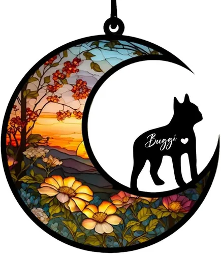 Vista 46 de Atrapasoles conmemorativos personalizados para perros Akita, nombre de perro personalizado, adorno de pérdida de perro, regalo para amantes