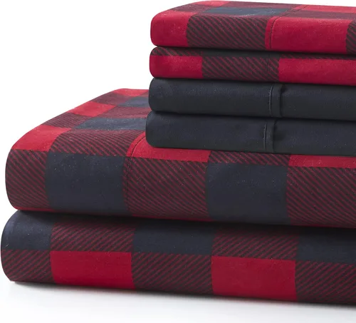 Vista 3 de Marina Decoration Ropa de cama ultra suave y sedosa con bolsillo profundo, rayón derivado de bambú para todas las estaciones, juego de sábanas de 6