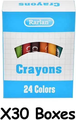 Vista 8 de Rarlan Crayones a granel, 30 paquetes de crayones con 24 colores surtidos