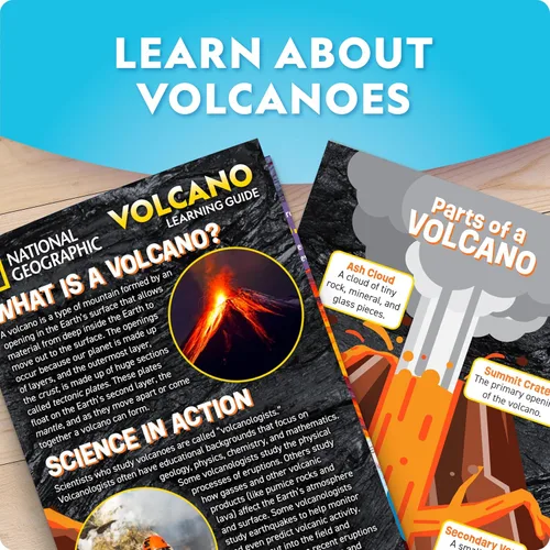 Vista 6 de Kit de Volcán Ultimate de National Geographic – Kit de ciencia volcánica en erupción para niños, 3 veces más erupciones, cristales pop que crean