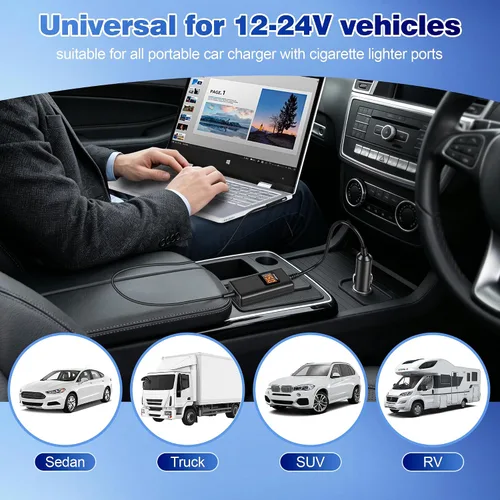 Vista 7 de Surface Pro - Cargador de coche para laptop de 65 W, 15 V, 4.5 A, compatible con Microsoft Surface Pro 11/10/9/8/7+/7/6/5/4/3 Laptop1/2/3/4/5/6/7