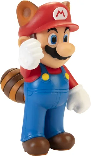 Vista 3 de Super Mario Racoon Mario Figura de acción coleccionable de 2.5